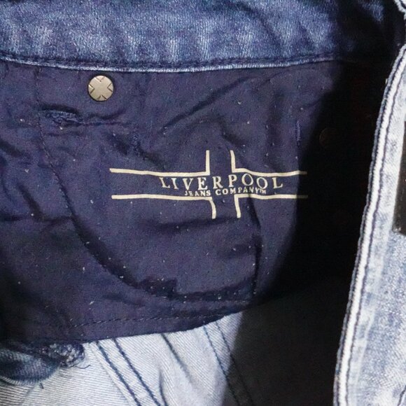 Liverpool Jeans Women's Size 12/31 Blue Denim Straight Mid Rise Workwear - Picture 5 of 13